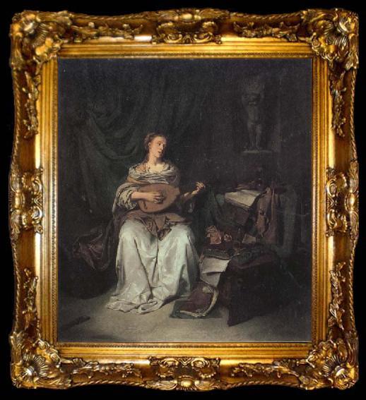 framed  BEGA, Cornelis Lute Player, ta009-2